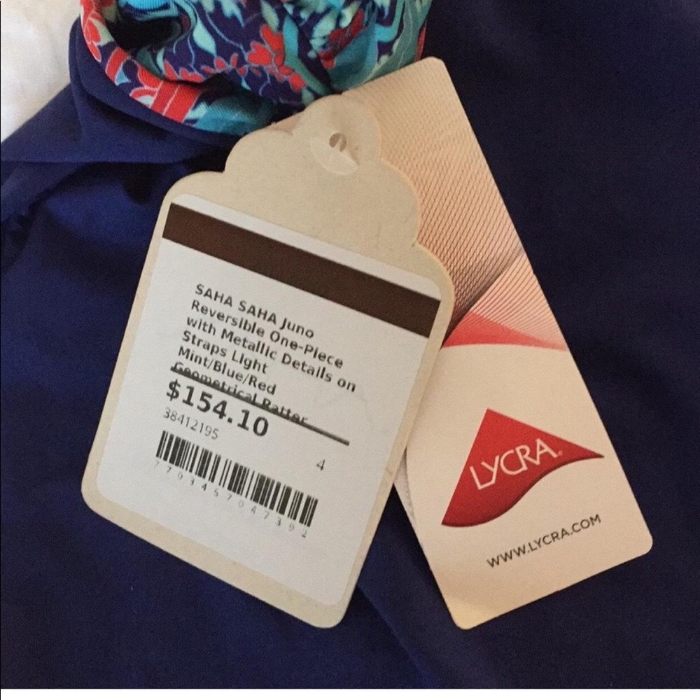 SAHA juno reversible, mint blue red geometrical - Picture 8 of 8
